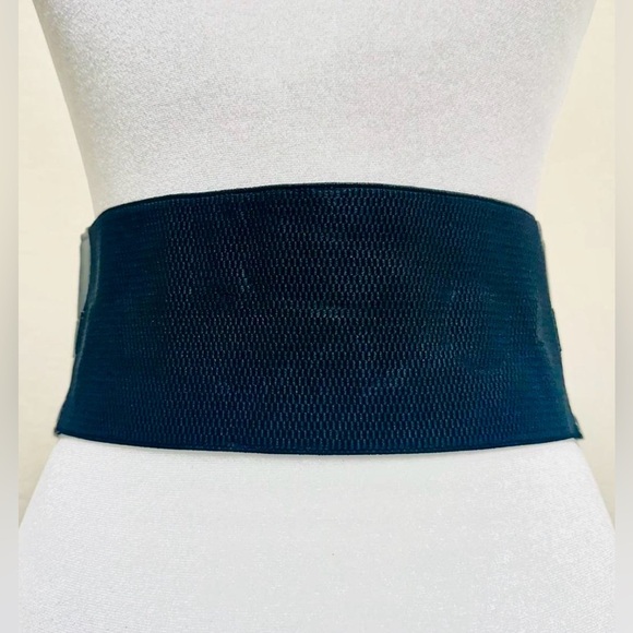 Black Faux Leather Corset Belt | Goth • Punk • Boho Statement Waist Belt main image 4
